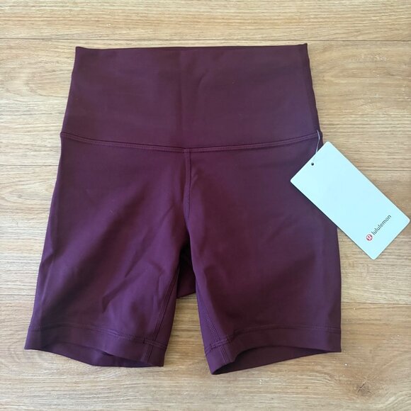 Lululemon Athletic Wunder Train HR Short 6” Garnet NWT Women’s Size 4 - Picture 1 of 6